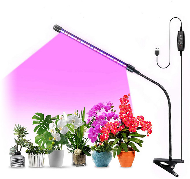 AHOYE 10W單管可調光調色植物生長燈 USB供電 植物燈, 1個