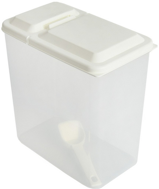 문일케미칼 심플 반오픈 저장용기 + 스푼 세트, 2L, 1세트