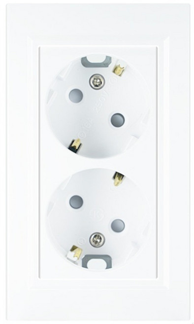 일신전기 블루밍 2구 매입 콘센트, 1개