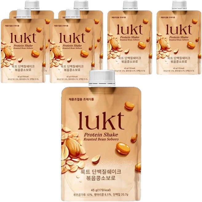 룩트 단백질쉐이크 볶음콩소보로, 7개, 45g - 쿠팡
