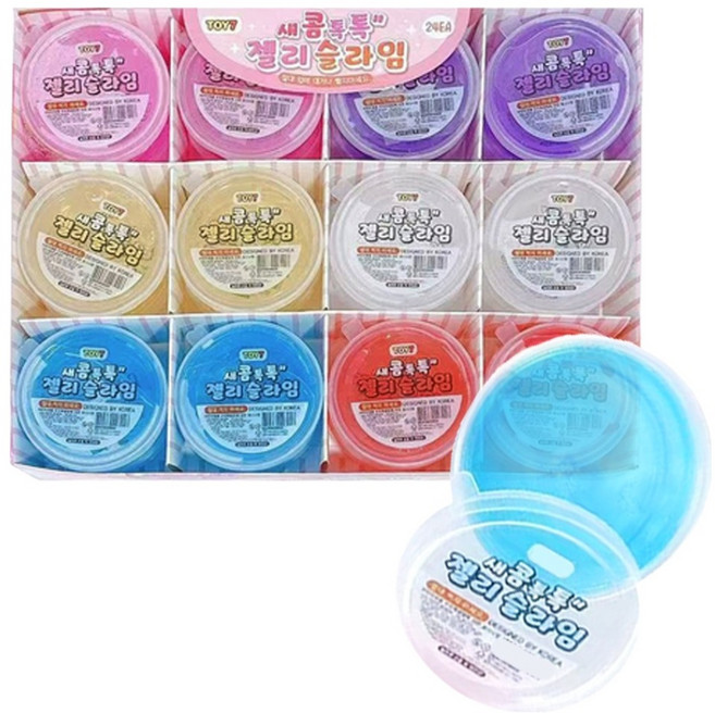 agaplus Q彈果凍迷你史萊姆, 24個, 50g, 混合顏色