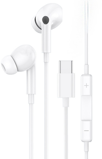 DTAudio iPhone 15 三代線控耳機 3.5mm Type-C iPhone 安卓適用耳機 麥克風, 單一商品, 白色