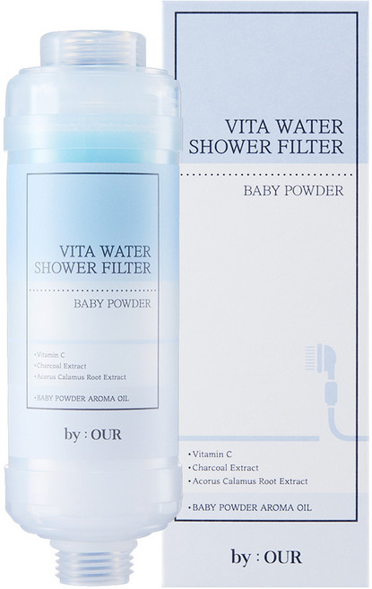 바이아우어 더 안심 비타민 샤워필터, 1개, 베이비파우더향