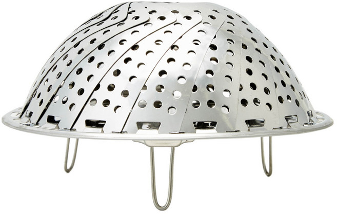 JAJU 스테인리스 접이식 찜기, 26cm, 1개