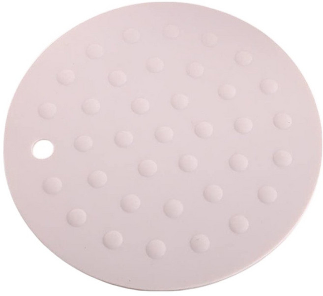 圓形加厚硅膠隔熱墊防燙墊, 1個, 素雅杏