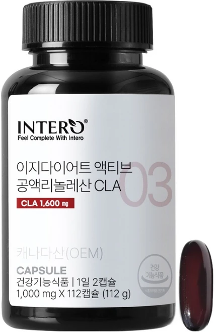 인테로 이지다이어트 액티브 공액리놀레산 CLA 112g, 112정, 1개 - 쿠팡