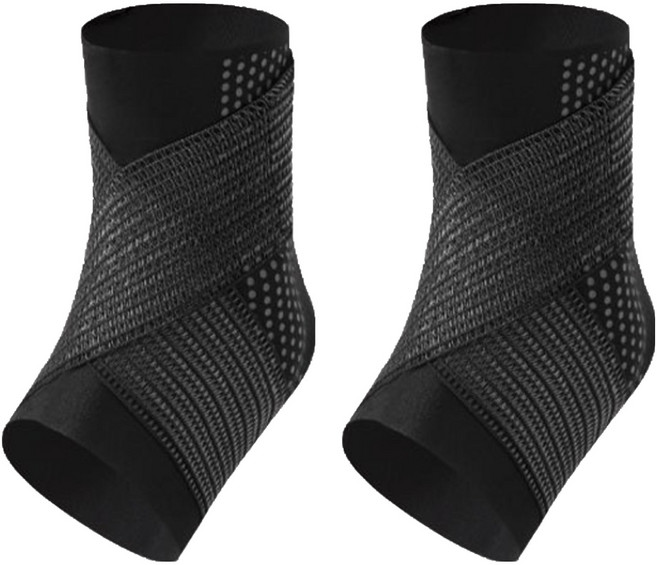 리즈제이니 프리미엄 벨크로 실리콘 발목보호대 양발착용 세트 01 블랙, 1세트