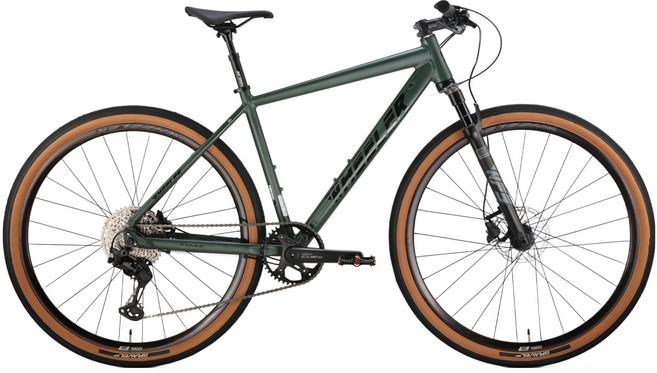 휠러 크로스300 SHIMANO CUES 6000 서스펜션 하이브리드자전거 S, 1개, 180cm, FOREST GREEN