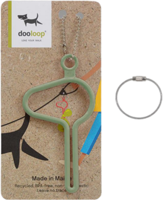 두루프 올네이쳐 풉키링 배변봉투 홀더 + 코팅 와이어링 세트, 세이지그린(풉키링), 실버(와이어링), 1세트