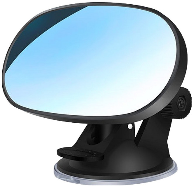 썸즈마인 보조 카시트 후방거울 라운드 흡착식, 블랙, 1개