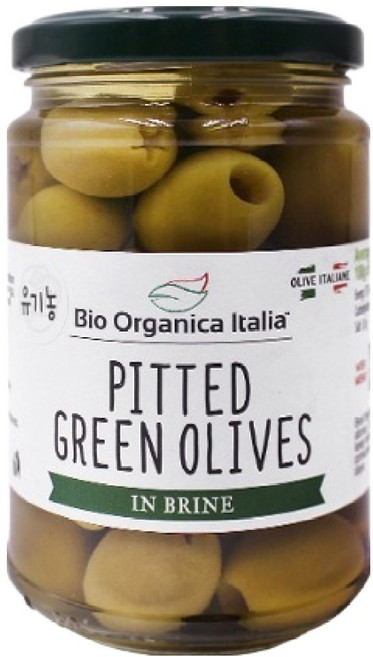 비오오가니카 유기농 피티드 그린 올리브, 280g, 1개
