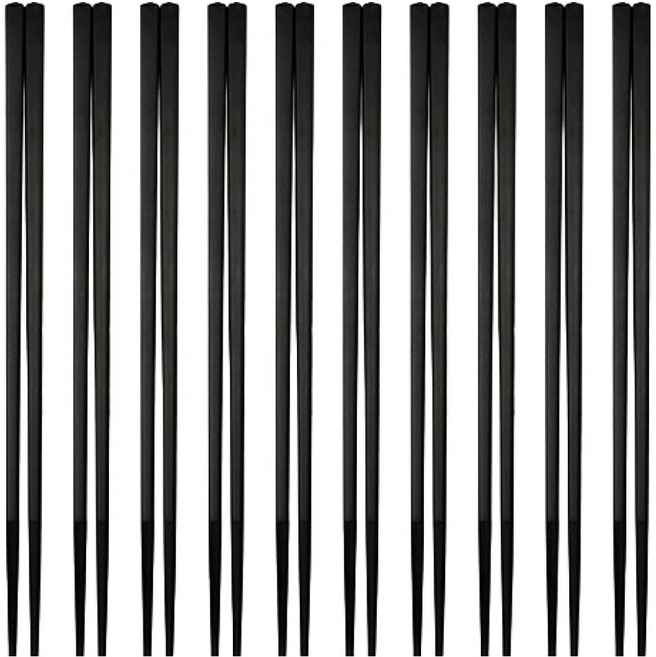 리빙메이트 온더키친 국산 업소용 사각 젓가락 240mm, 블랙, 10개, 젓가락 10p