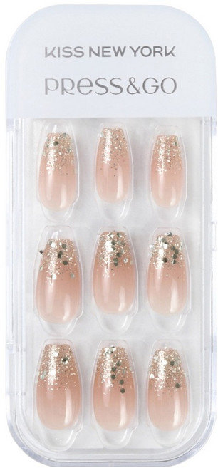 키스뉴욕 프레스앤고 네일팁 세트, 선셋 피치, 1개