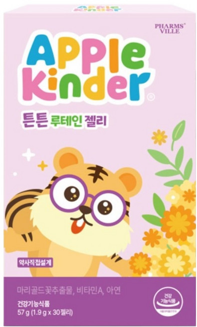 애플킨더 유아용 튼튼 루테인 젤리 1.9g, 1개, 30정