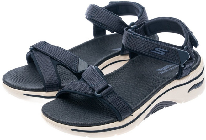 SKECHERS 女款 GO WALK ARCH FIT 2.0 SANDAL 涼鞋 140876NVY, 海軍藍, 24cm