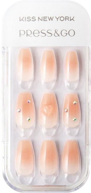키스뉴욕 프레스앤고 네일팁 세트, 1개, 치크 오렌지