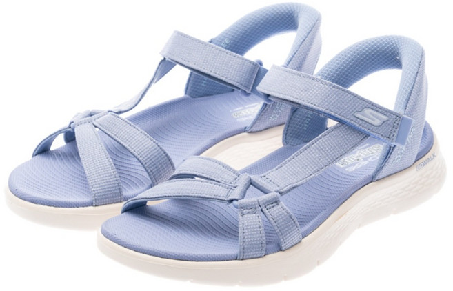 SKECHERS 女款 GO WALK FLEX SANDAL 涼鞋 141481PERI, 孔雀藍, 25cm