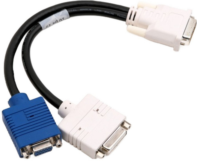 컴스 DVI 젠더 선택분배기 DVI-I to DVI-DVGA BE791, 1개