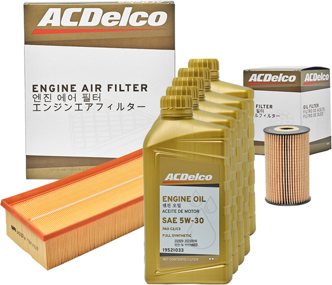 에이씨델코 엔진오일세트 경유 5W30 5L 세트, 1세트, 폭스바겐, 컨텐츠 참조