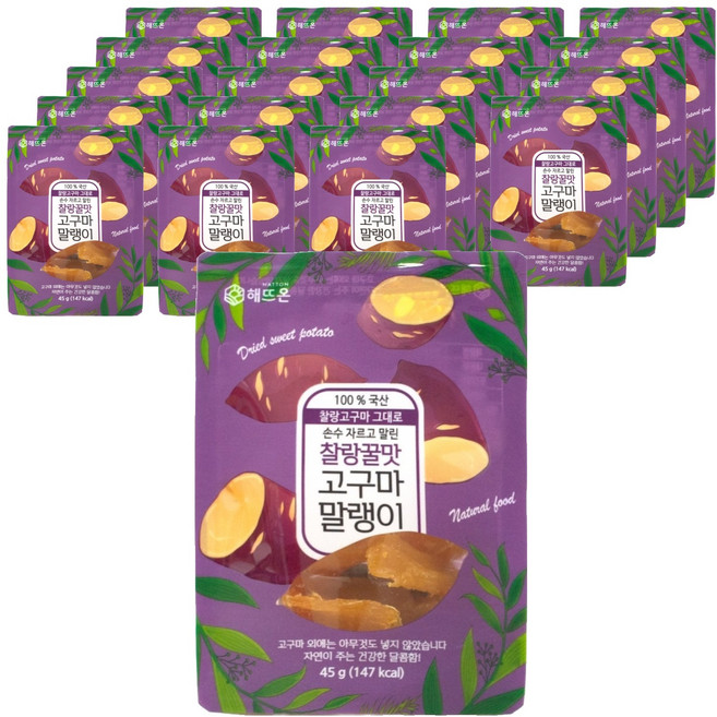 해뜨온 찰랑꿀맛 고구마 말랭이, 20개, 45g