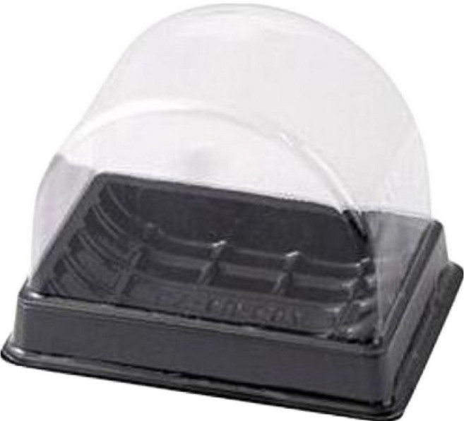 레드캣 스탠드형 투명 PET 조각롤 피스롤 포장 용기 케이스, 100개, 블랙