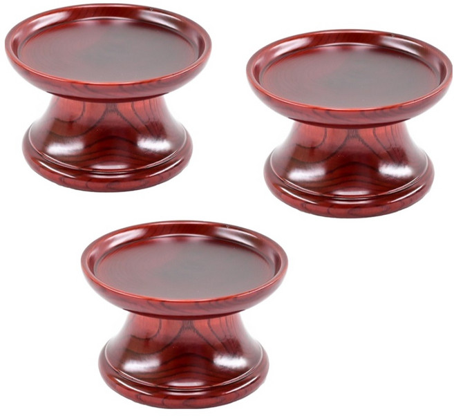 남원목기 공예사 문화재 물푸레 나물접시, 3개