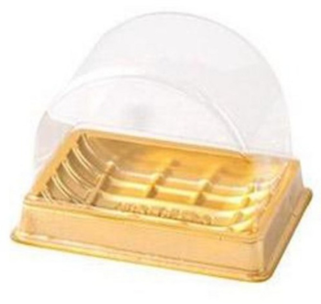 레드캣 스탠드형 투명 PET 조각롤 피스롤 포장 용기 케이스, 100개, 골드