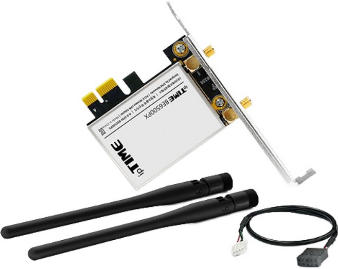 ipTIME 무선랜카드 데스크탑용, BE6500PX, 1개