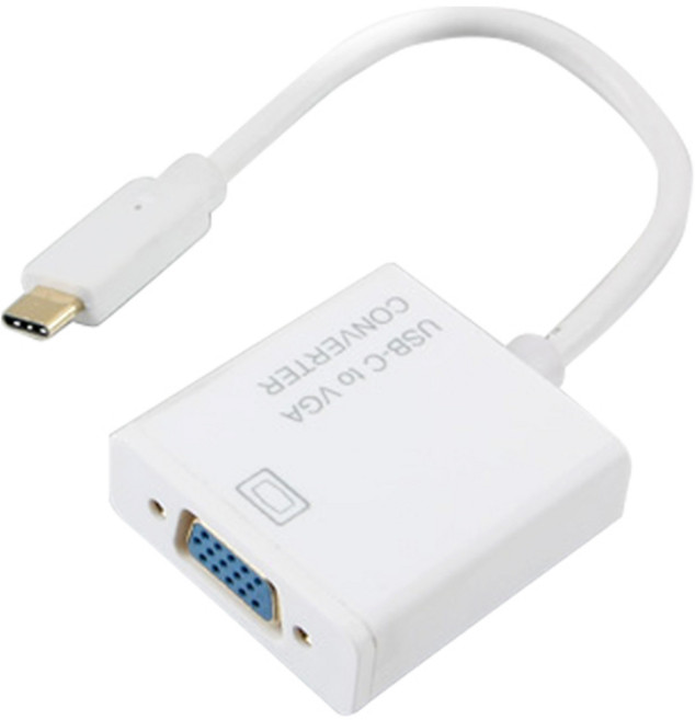 컴스 USB 3.1 컨버터 Type C VGA 변환 D-SUB RGB, DM192, 1개