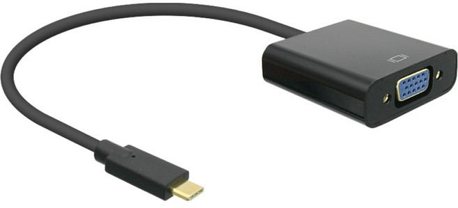 Coms USB 3.1 Type C 轉 VGA Audio Aux 轉換器 支援音訊 D-SUB RGB, 單一商品, 1個, 單一顏色
