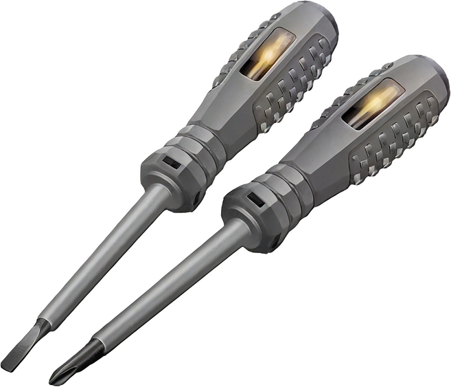 小麥購物 電工測試筆 一字頭 + 十字頭 L572, 1組