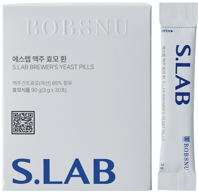 BOBSNU S-LAB 啤酒酵母丸 30入, 1個, 90g
