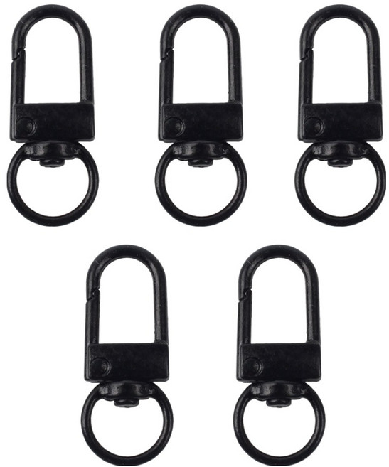 리코즈 컬러 D링, 검정, 5개