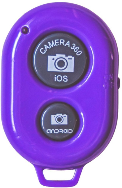 바라보고 블루투스 아이폰 갤럭시 1인 방송 브이로그 필수템 셀카 리모컨 핸드폰 셔터, ITS-BR1, 퍼플, 1개