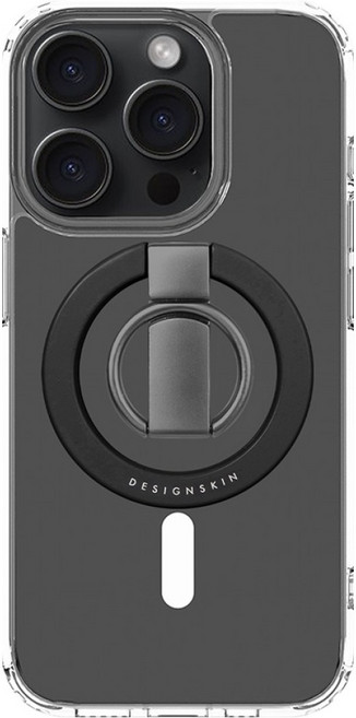 DESIGNSKIN 맥세이프 듀얼 스마트링, 블랙, 1개