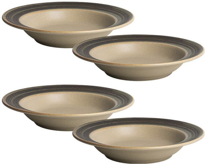 카네수즈 카즈마 원형 파스타 볼, 브라운, 4개