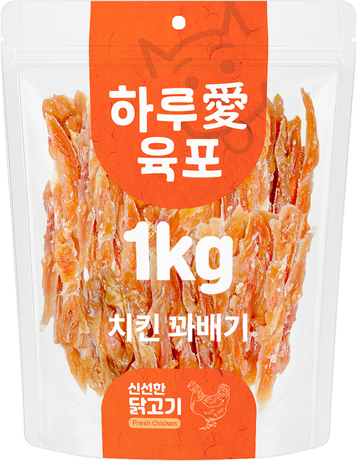 하루애 강아지 치킨 꽈배기 육포, 1kg, 1개, 치킨꽈배기