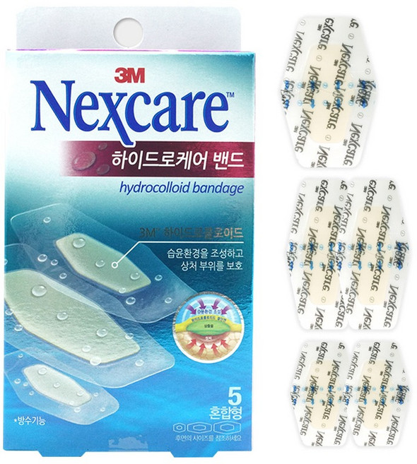 넥스케어 3M 하이드로케어 밴드 혼합형 5p, 1개