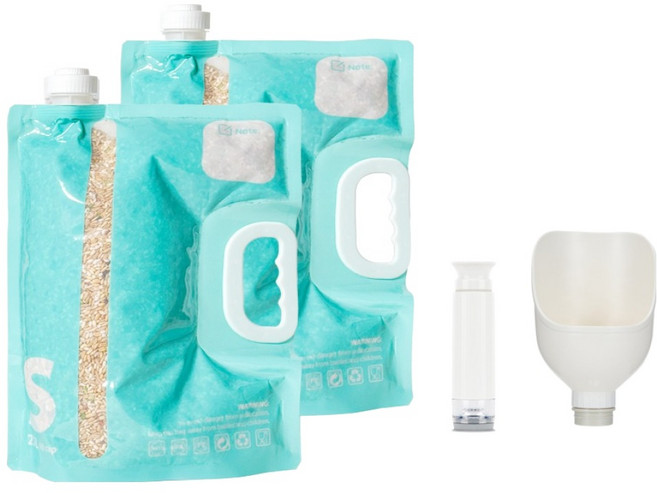 키텐실 스탠딩 진공 밀폐 멀티팩 세트, 1세트, 펌프 + 깔대기 + 보관팩 2.5L 2p