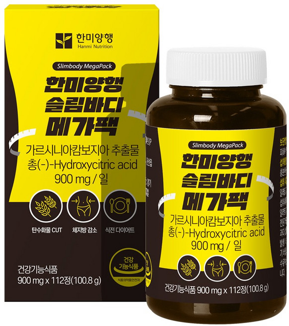 한미양행 슬림바디 메가팩 900mg, 1개, 112정