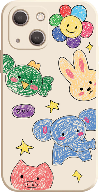 핫티몰 동물농장 프린팅 베이지 휴대폰 케이스