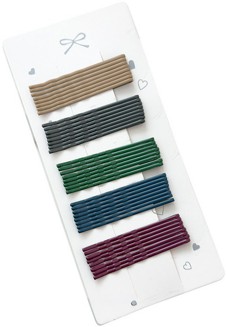 걸핀스 심플 무지 컬러 실핀 40p 세트 494