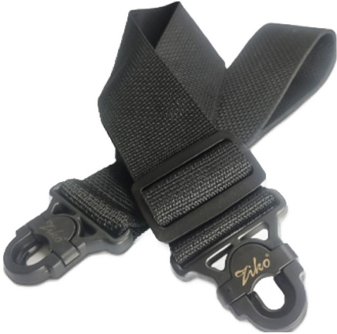 코히모 베이스 일렉 기타 멜빵 후크형 스트랩 블랙 버전 1 5W0462, 1개