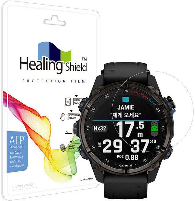 Healing Shield Oleophobic 高光澤螢幕保護貼 2入組, 單一顏色, 1套