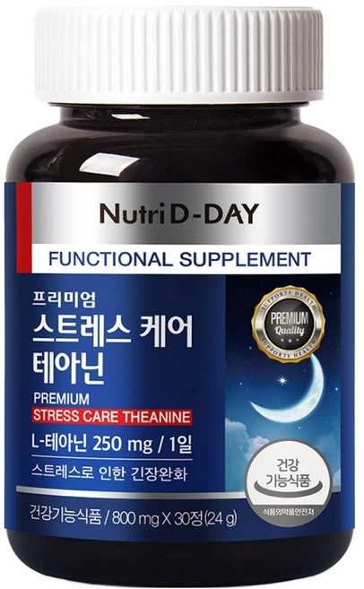 뉴트리디데이 스트레스 케어 테아닌 30정, 24g, 1개 - 쿠팡
