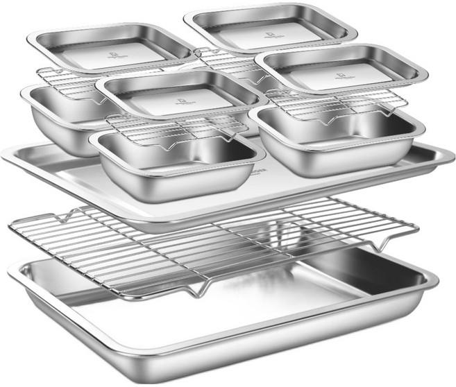 바겐슈타이거 연마제 없는 스텐 사각트레이 모듈 세트, 1호 4p + 4호, 1세트