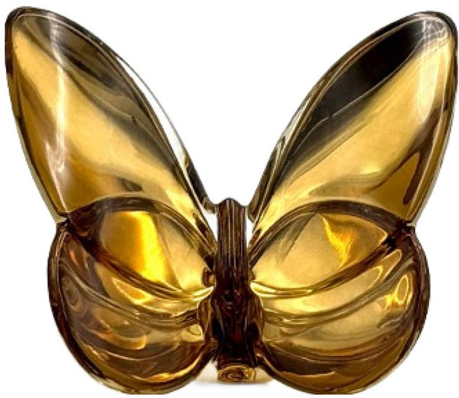 Baccarat 바카라 크리스탈 럭키 버터플라이 오브제, 골드