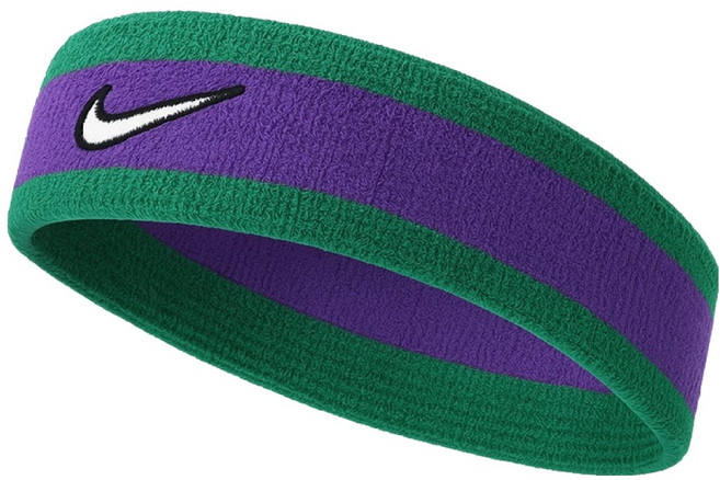 나이키 스우시 클래식 헤어밴드 II5131, 그린 + 퍼플, 1개