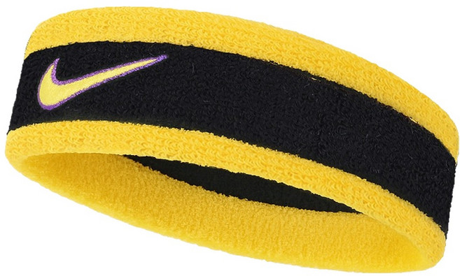 나이키 스우시 클래식 헤어밴드 II5131, 옐로우 + 블랙, 1개