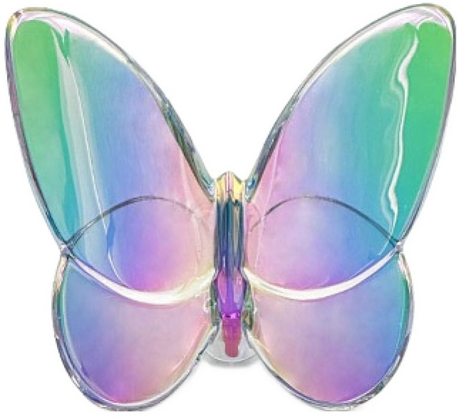 Baccarat 바카라 크리스탈 럭키 버터플라이 오브제, 이리디센트